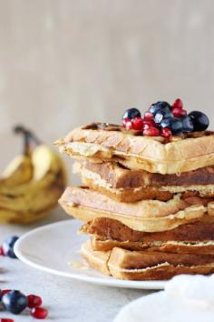 
                    
                        PEANUT BUTTER BANANA BREAD WAFFLES
                    
                