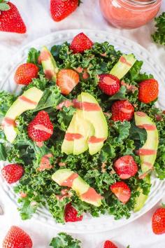 
                    
                        Strawberry, Avocado, and Kale Salad with Strawberry-Apple Cider Vinaigrette
                    
                