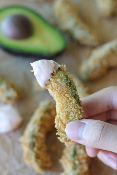 Baked Avocado with Chipotle Cream Sauce ~ So good!
