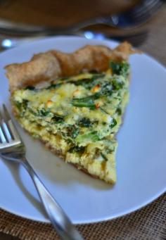 
                    
                        Spring Greens Quiche with Spelt Crust | mountainmamacooks...
                    
                