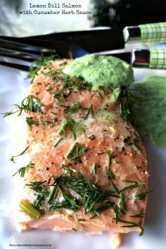 
                    
                        Lemon Dill Salmon with Cucumber Herb Sauce
                    
                