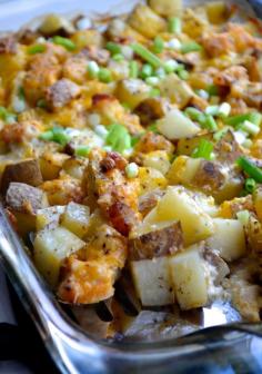 Loaded baked potato casserole recipe #yummy