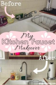 
                    
                        My Kitchen Faucet Makeover. Even though I am a renter, I was able to talk with my landlord about upgrading my old school kitchen faucet. Check out more at www.artsandclassy...
                    
                