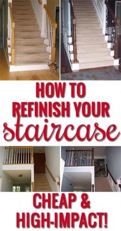 How to refinish and update wood stair railings