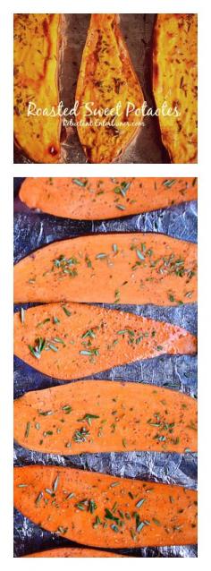 
                    
                        Roasted Sweet Potatoes with Rosemary #sidedish #sweetpotatoes #reluctantentertainer #recipe
                    
                
