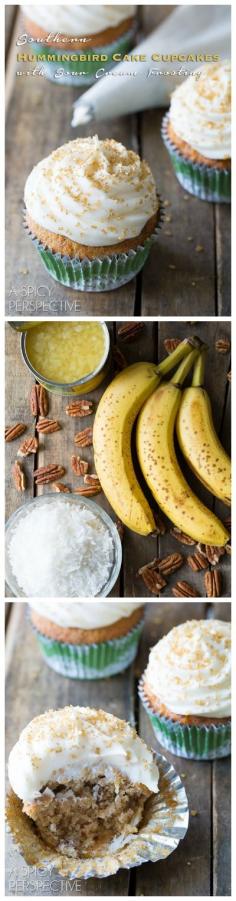 
                    
                        The Ultimate Hummingbird Cake! (Cupcakes with Sour Cream Frosting!) #cupcakes #spring #southern
                    
                