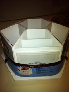 
                    
                        Craft organizer turned brush holder!
                    
                