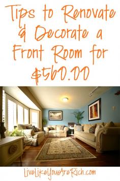 Furnishing and decorating a front room could easily cost between $20,000-$40,000. Even on websites with ‘less expensive’ ways to remodel and decorate a front room, the cost for it were upwards of $15,000! Are you remodeling or wanting to decorate a front room yet don’t have $15,000, $25,000, even over $40,000 to spend, and you want it to look nice? No Worries. I am here to tell you it is possible to spend less than $1,000 on quality furniture and decor. Here's how...
