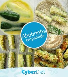 
                    
                        2 abobrinhas, ½ xícara de queijo parmesão fresco ralado, 1 xícara de farinha de rosca, 1 colher de sopa de temperos mistos (pimenta calabresa, orégano, alho desidratado e o que mais preferir), ovo e só! Agora é só cortar o legume em tirinhas, passar no ovo, empanar e levar ao forno pré-aquecido a 180º por cerca de 25 - 30 minutos Mais receitinhas como essa em: facebook.com/...
                    
                