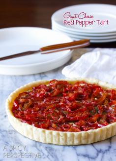
                    
                        Goat Cheese Red Pepper Tart #holidays #christmas #Thanksgiving #tart
                    
                