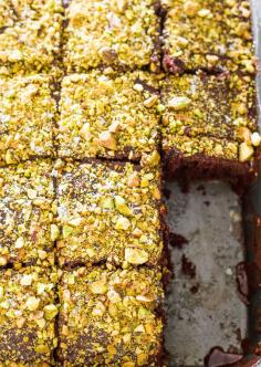 
                    
                        SALTED TEXAS CHOCOLATE SHEET CAKE WITH PISTACHIOS
                    
                
