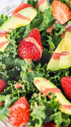 
                    
                        Strawberry, Avocado, and Kale Salad with Strawberry-Apple Cider Vinaigrette
                    
                