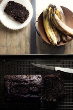 
                    
                        Dark As Sin Chocolate Banana Bread via sewletscook.com. This sounds heavenly!
                    
                