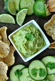 White Bean Dip with Avocado and Cilantro #dip #avocado #food