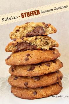 Nutella- Stuffed Banana Cookies dessert recipe