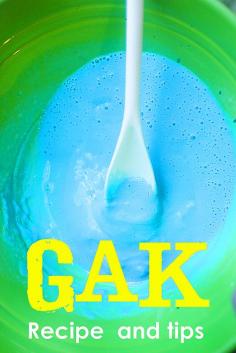Empty an 8 oz bottle of Elmer’s glue into a big bowl. Fill the empty bottle with warm water and shake. Pour into the bowl. Add food coloring...
