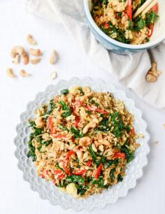 
                    
                        garlic kale and cashew fried rice
                    
                