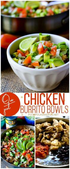 
                    
                        One Pot Chicken Burrito Bowls Recipe – a quick & easy one pot Mexican meal that feeds a crowd. #JustAddRotel #ad
                    
                