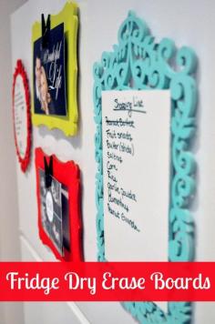 
                    
                        DIY Fridge Dry Erase Boards - Makes the kitchen more organized and prettier! {The Love Nerds} #kitchenorganization #homedecor #diy
                    
                