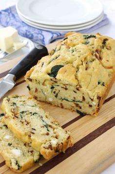 Caramelized onion spinach bread recipe.