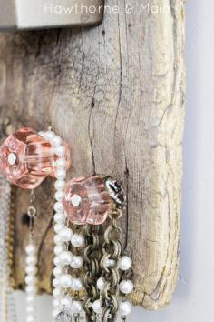 
                    
                        Loving barn wood! Check out his DIY barn wood jewelry holder, so simple and classy!!
                    
                