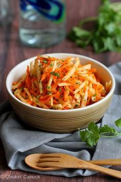 
                    
                        Jicama & Carrot Slaw Recipe with Honey-Lime Dressing | cookncanuck.com #vegan #vegetarian #recipe #CincodeMayo
                    
                