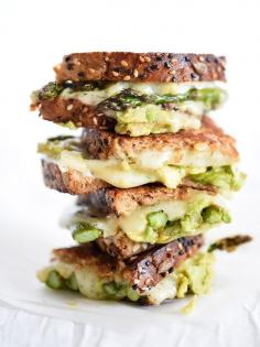 
                    
                        Spicy Smashed Avocado & Asparagus with Dill Havarti Grilled Cheese - foodiecrush
                    
                