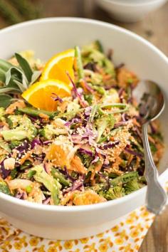 
                    
                        BROCCOLI CARROT AND ORANGE SLAW
                    
                