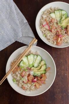 
                    
                        Deconstructed Radish Sushi Bowl | Naturally Ella
                    
                