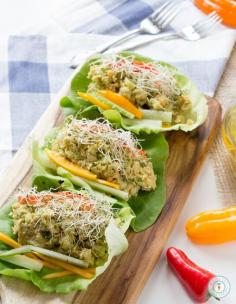 
                    
                        Avocado Chickpea Lettuce Wraps- Vegan + Gluten-free and only 5 ingredients! | glutenfreeveganpa...
                    
                