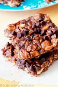 Homemade Chewy Fudge Granola Bars - Sallys Baking Addiction