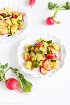 
                    
                        Smoky Cucumber, Radish and Avocado Salad...A fresh, spring salad recipe with a smoky paprika dressing! 106 calories and 3 Weight Watchers PP | cookincanuck.com #vegan #vegetarian
                    
                