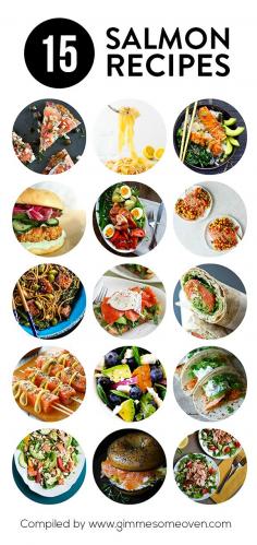 
                    
                        15 Salmon Recipes -- a delicious collection of recipes from food bloggers | gimmesomeoven.com
                    
                