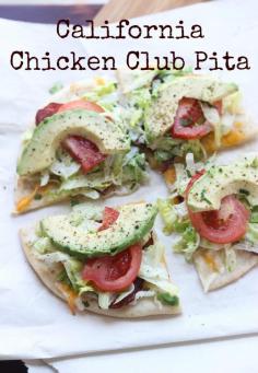 California Chicken Club Pita [ JerseyPorkRoll.com ] #recipe #food #delicious