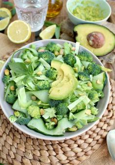 
                    
                        Green Monster Detox Salad: full of healthy stuff to help you de-bloat after too many indulgences!
                    
                