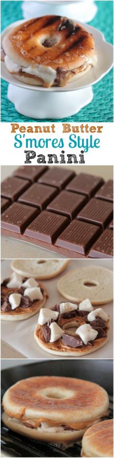 
                    
                        Peanut Butter S'mores Style Panini! Sweet grilled sandwich using Bagel Thins stuffed with peanut butter, chocolate and marshmallows! #recipe #dessert #thomasbreads
                    
                