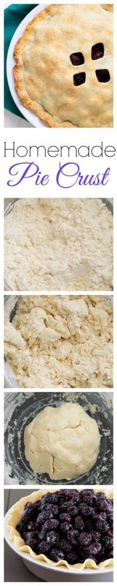 
                    
                        Easy homemade pie crust that is flaky, buttery, and perfect every time.
                    
                