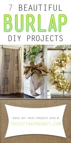 
                    
                        7 Beautiful Burlap DIY Projects - The Cottage Market
                    
                
