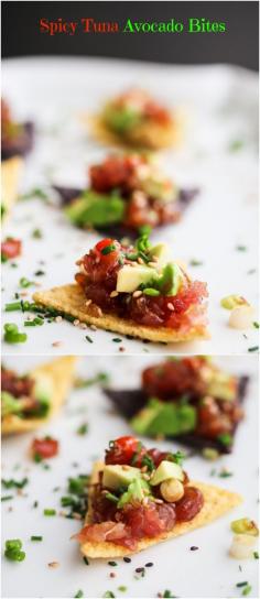 
                    
                        Spicy Tuna Tartare Avocado Bites - so easy...just 5 ingredients!
                    
                