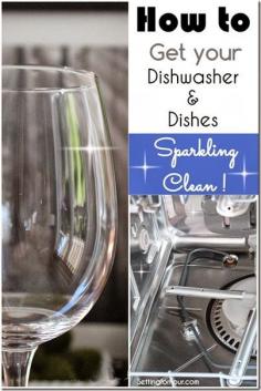 
                    
                        Hate the stuck on food and spotty watermarks on your 'clean' dishes and glasses? How to get your Dishwasher and Dishes sparkling clean the easy way!
                    
                