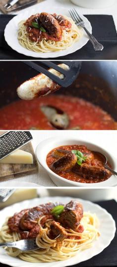 Spaghetti and Sausage Ragusa