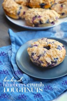 
                    
                        A blueberry muffin doughnut hybrid. Look at that crumb topping!  Check out the recipe at Shutterbean.com !
                    
                
