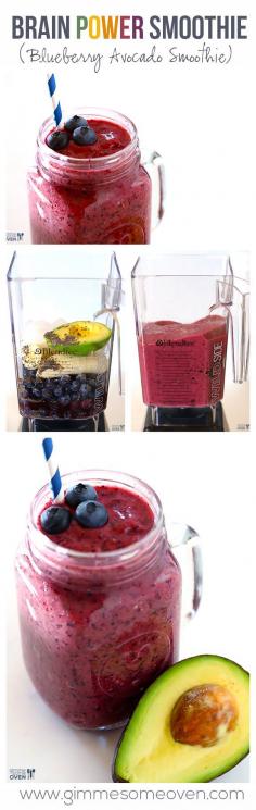 Brain Power Smoothie #healthy #detox #antiinflammatory
