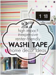 27 Washi Tape Home Decor Ideas #washitape #homedecor #renterfriendly