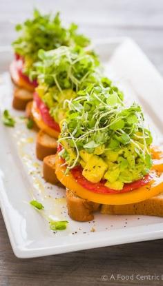 
                    
                        Heirloom Tomato and Avocado Toasts
                    
                