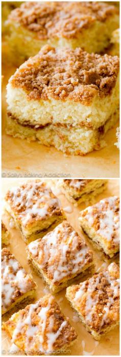 
                    
                        The BEST coffee cake I've ever made! Make indulgently rich and tender Old Fashioned Sour Cream Crumb Cake at home this weekend.
                    
                