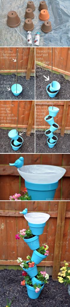 
                    
                        DIY Planter and Bird Bath | Easy Backyard Project for Plants by DIY Ready at  diyready.com/...
                    
                