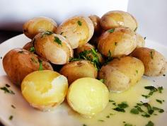 Famous Upstate New York salt potatoes. I had these at every fair and carnival growing up. And no, they're not just boiled potatoes with salt on them. :-D