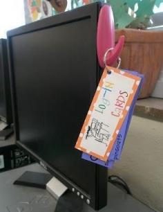 Wow...this links to a blog all about elementary classroom organization ideas. Not ele. ed but good ideas!