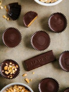 
                    
                        Crunchy dark chocolate peanut butter cups
                    
                